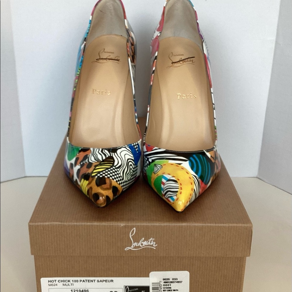 CHRISTIAN LOUBOUTIN HOT CHICK 100 SUPEUR PUMPS SZ 39